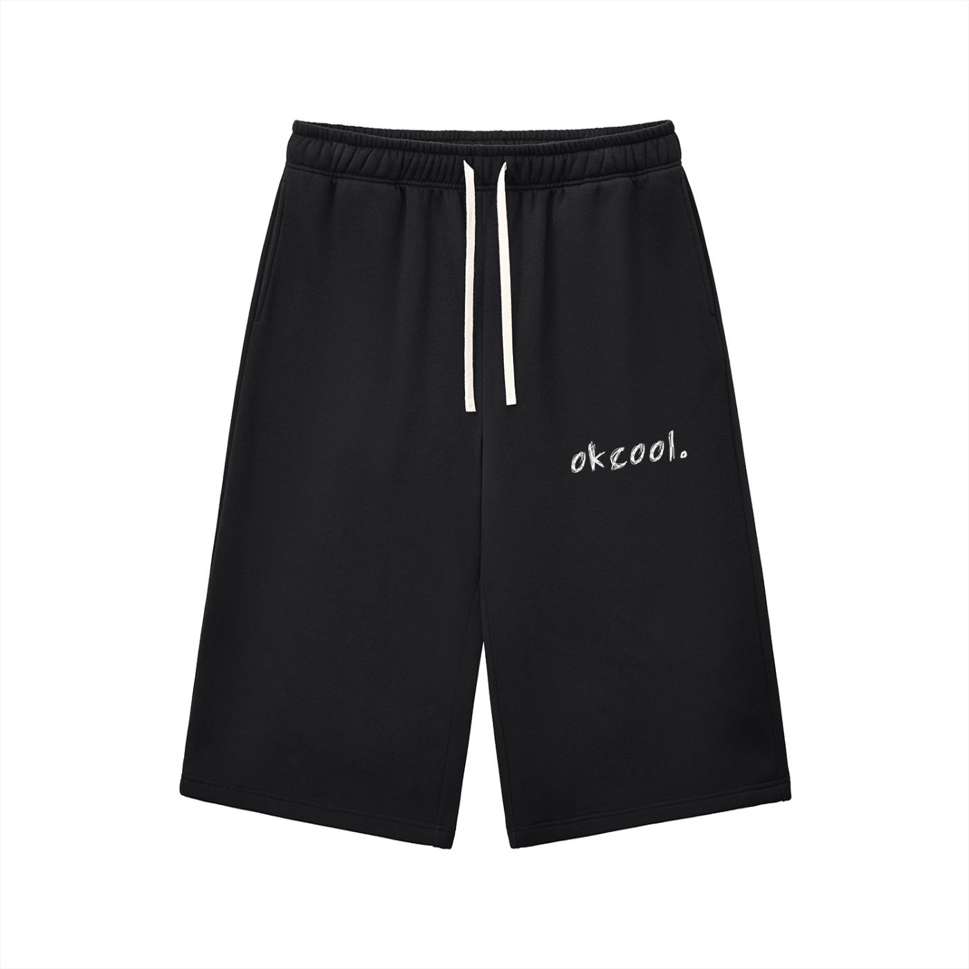 Relaxed Drawstring 3/4 Sweatpants