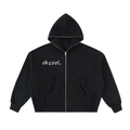 "okcool." Full-Zip Boxy Hoodie